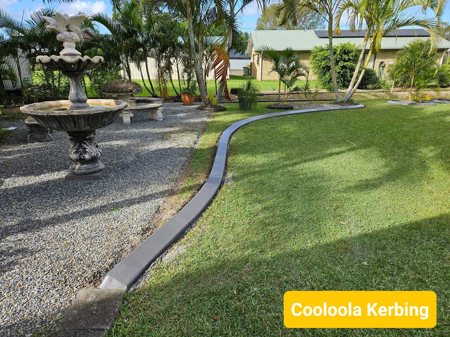 Original Cooloola Kerbing Facebook project photograph showing concrete edging or resurfacing