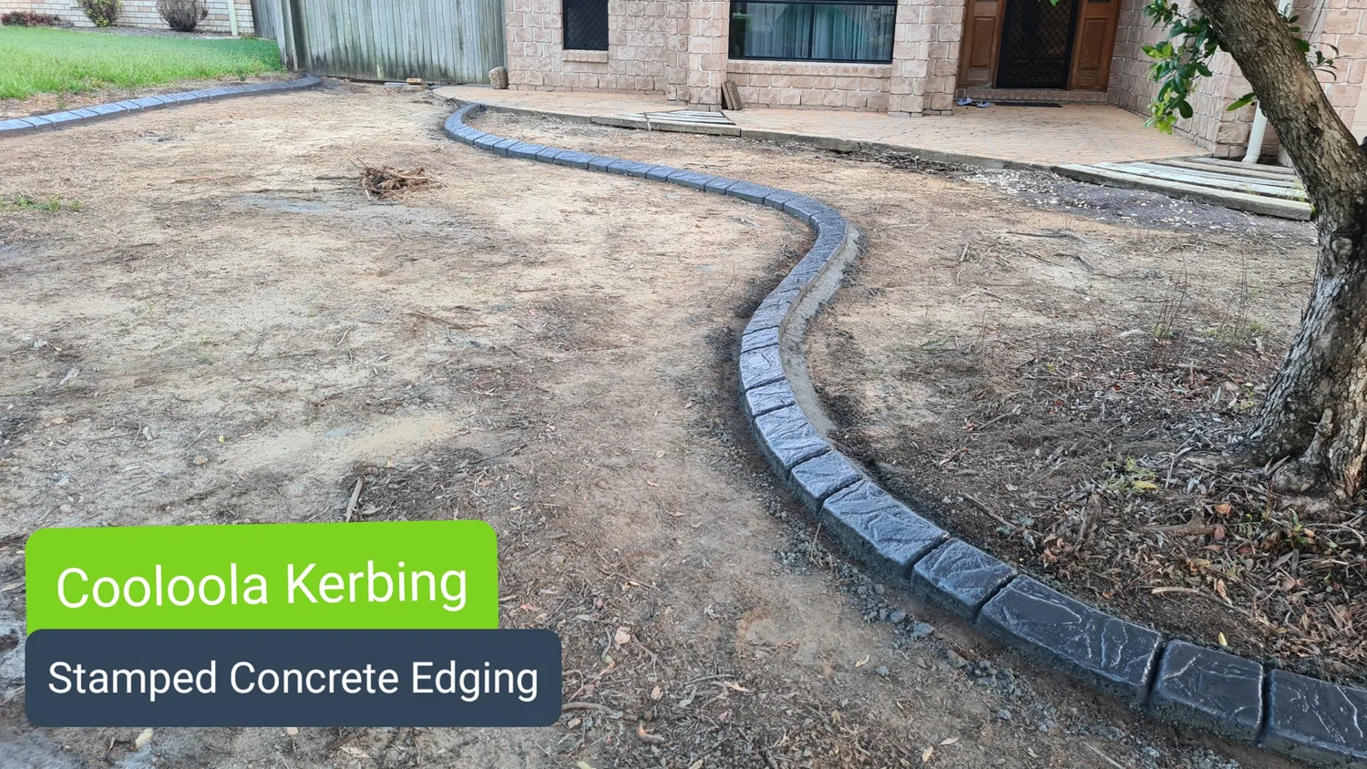 Original Cooloola Kerbing Facebook project photograph showing concrete edging or resurfacing