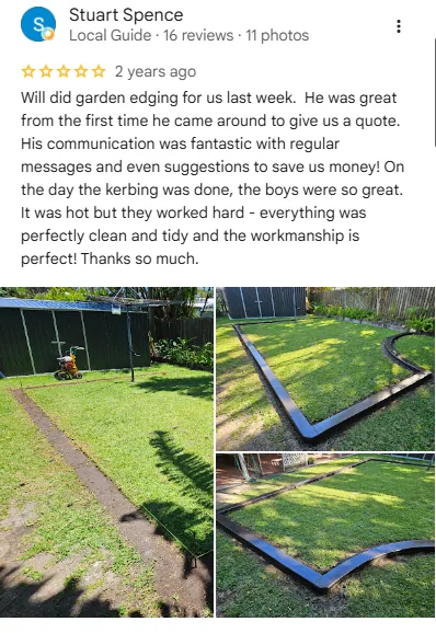 Original Google customer review screenshot from Stuart Spence