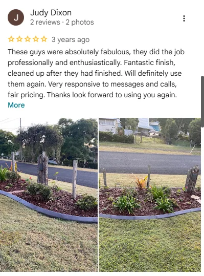 Original Google customer review screenshot from Judy Dixon