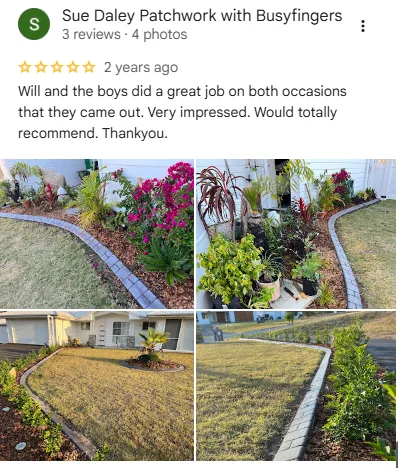 Original Google customer review screenshot from Sue Daley Patchwork with Busyfingers